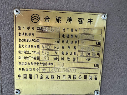 Autobus urbain d'occasion électrique de 8 m Golden Dragon 25 places pour les transports en commun