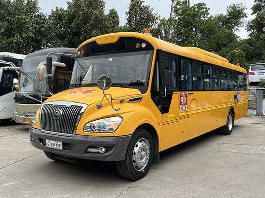 Autobus scolaires jaunes d'occasion 46 places Boîte de vitesses manuelle Autobus d'occasion