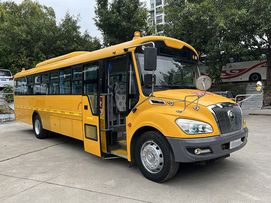 Autobus scolaire jaune d'occasion 46 places Transmission manuelle Autobus YuTong d'occasion