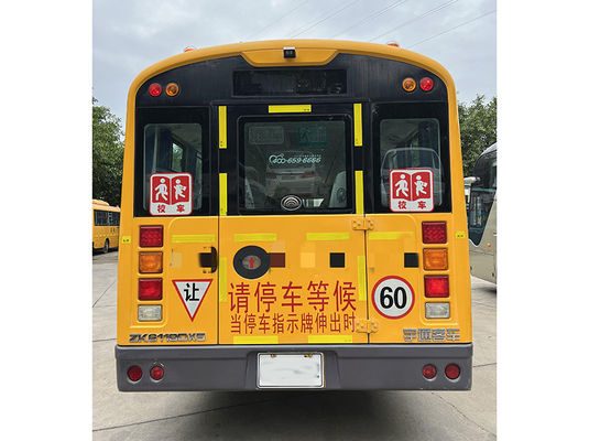 Autobus scolaire jaune d'occasion 46 places Transmission manuelle Autobus YuTong d'occasion