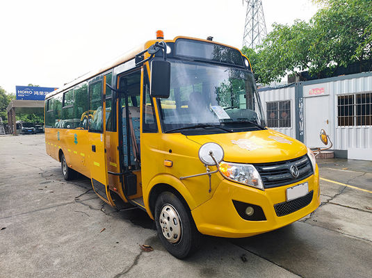 Diesel Euro 4 Autobus scolaire retraité Dongfeng 56 sièges Autobus scolaire jaune