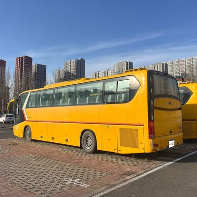 Transmission manuelle du moteur Yuchai 330 Autobus Golden Dragon d'occasion de 63 places jaunes