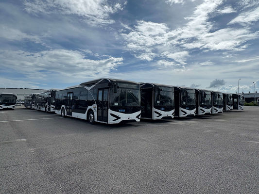 Autobus urbain d'occasion EV Zonson à deux portes pour passagers, extérieur blanc