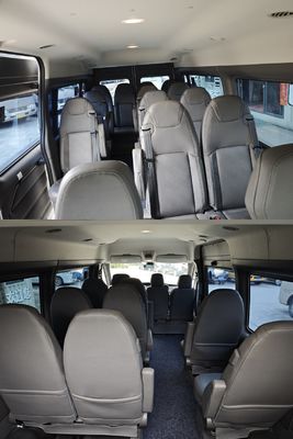 Minibus d'occasion 14 places Diesel Jiangling Transit CN-4 Van avec une vitesse maximale de 145 km/h